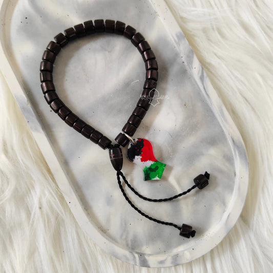 Koka Wood Bracelet with Charm – Adjustable Unisex Islamic Bracelet