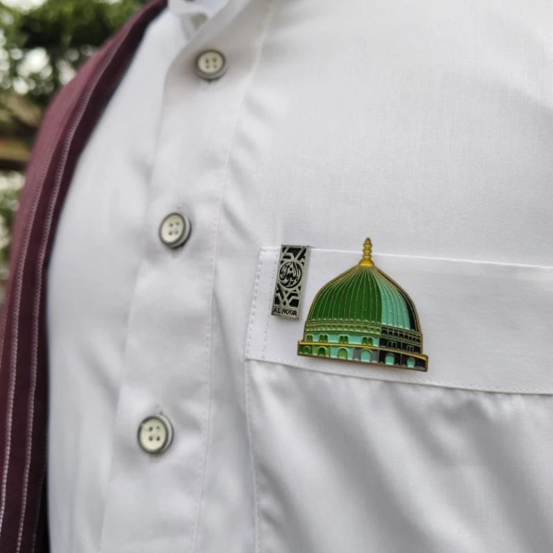 The Blessed Sandal Enamel Magnetic Pin – Premium Magnetic Islamic Pin