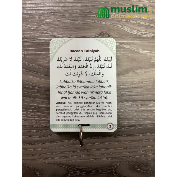 Comprehensive Umrah Doa & Zikir Guide Lanyard (Bahasa) – Waterproof | Complete Manasik Reference