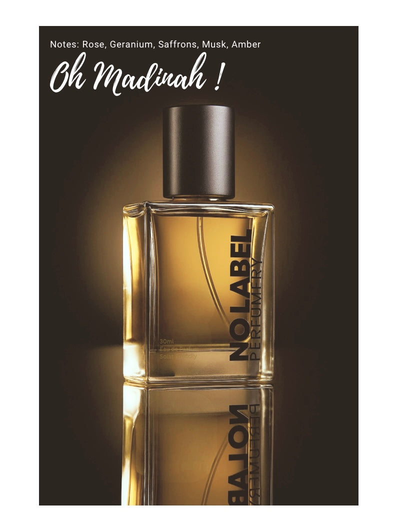 No Label Perfumery 30ml Eau De Parfum – Long Lasting - Halal-Compliant - Travel-Safe
