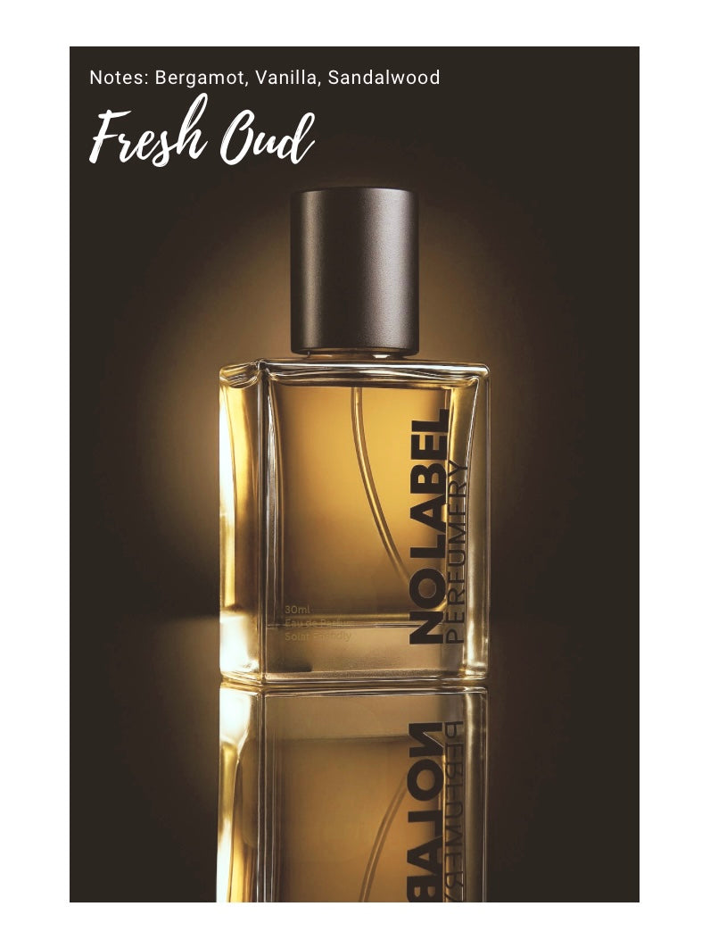 No Label Perfumery 30ml Eau De Parfum – Long Lasting - Halal-Compliant - Travel-Safe