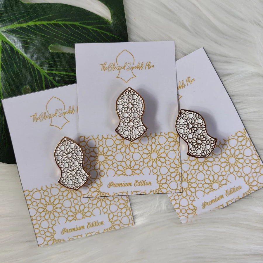 The Blessed Sandal Enamel Magnetic Pin – Premium Magnetic Islamic Pin
