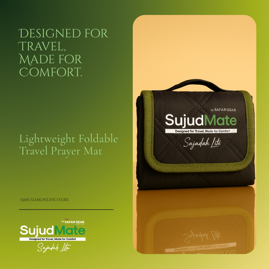 SujudMate Sajadah Lite – Lightweight Foldable Travel Prayer Mat - Designed for Travel, Made for Comfort