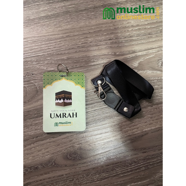 Comprehensive Umrah Doa & Zikir Guide Lanyard (Bahasa) – Waterproof | Complete Manasik Reference