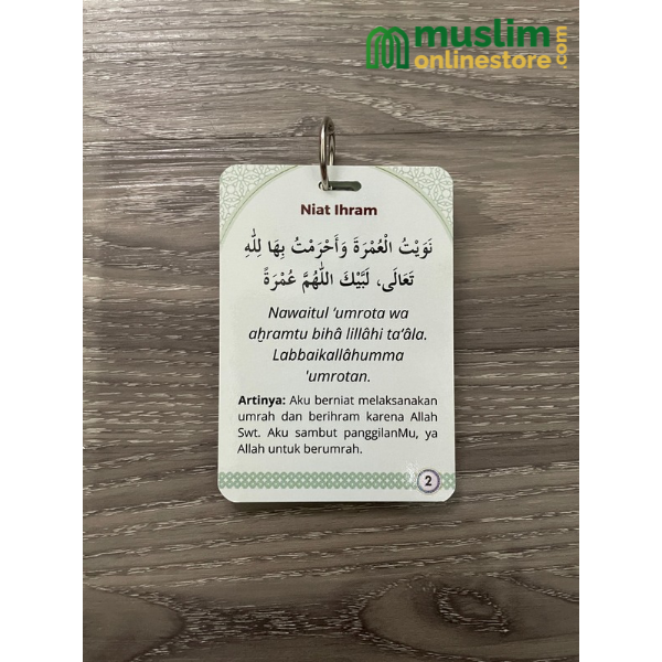 Comprehensive Umrah Doa & Zikir Guide Lanyard (Bahasa) – Waterproof | Complete Manasik Reference