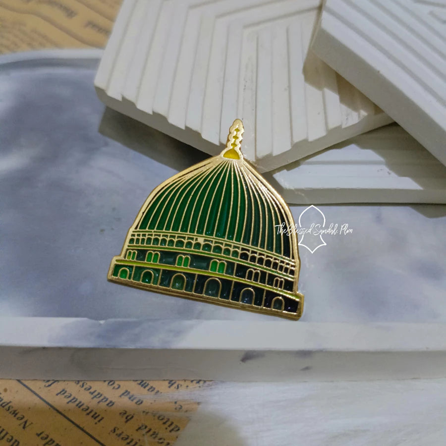 The Blessed Sandal Enamel Magnetic Pin – Premium Magnetic Islamic Pin