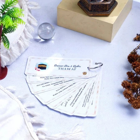 Mini Thawaf Card Lanyard – Portable Prayer Notebook for Hajj & Umrah