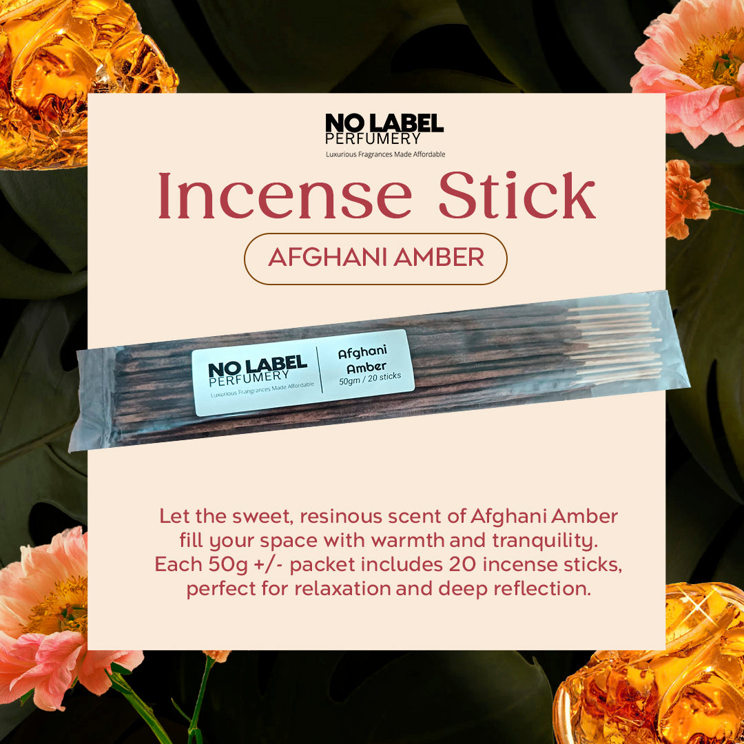 Official No Label Perfumery - Incense Sticks - Home Fragrance - 50gm / 20 Sticks